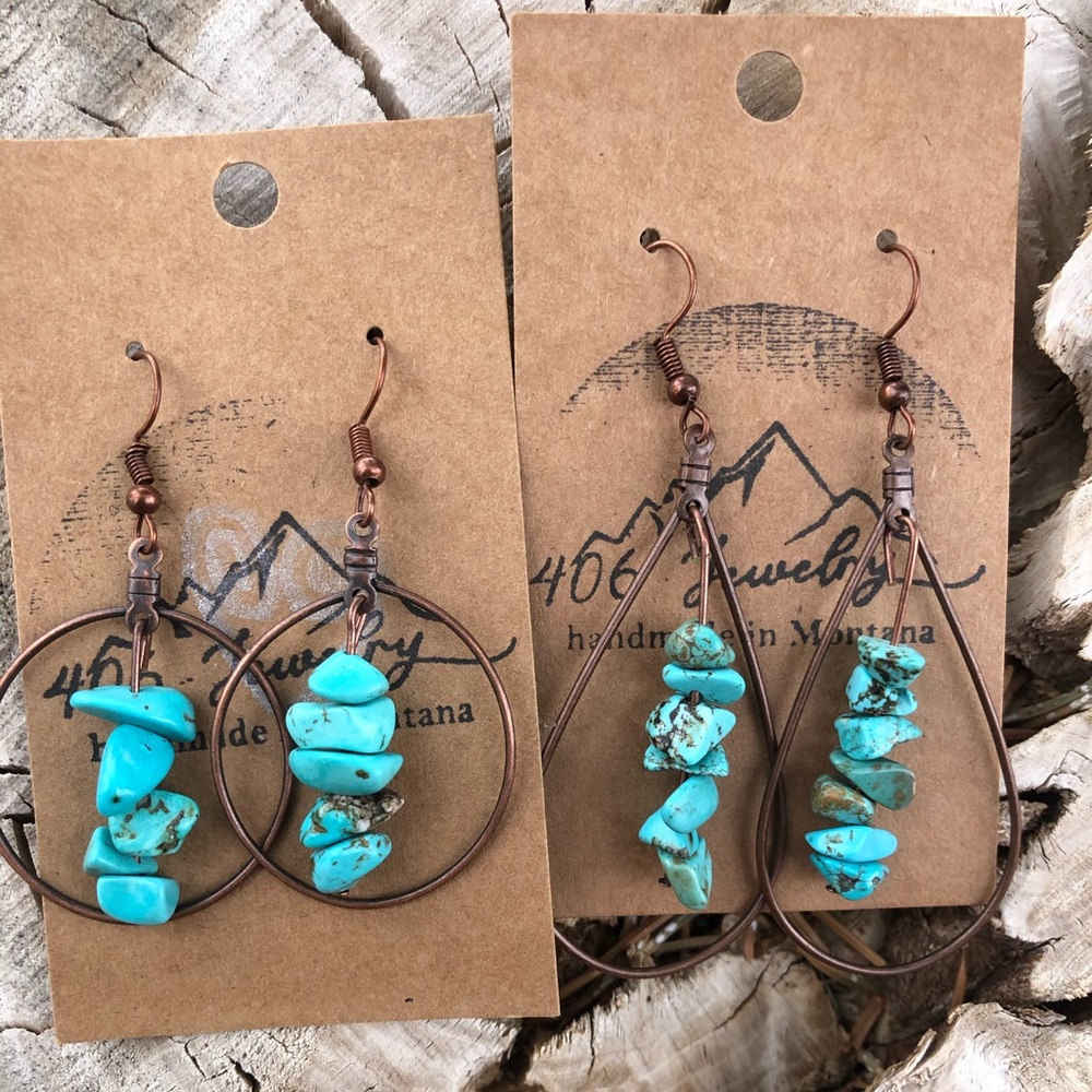 Handmade turquoise earrings